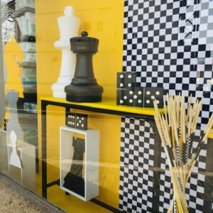 Thème jeux installation de la vitrine