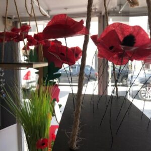 Création des balançoires et des coquelicots en papier de soie