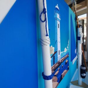 Création des pontons décorés, des voiles
