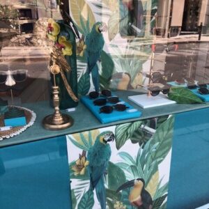 Fond bleu et vert, papier peint et décors
